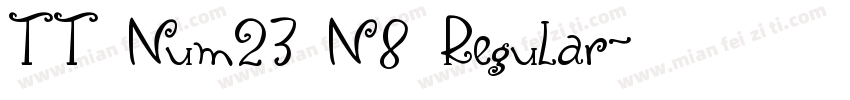 TT Num23 N8 Regular字体转换